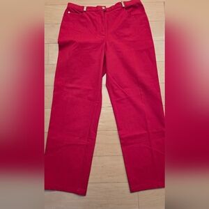 St. John Sport -  Womens Red Stretch Straight